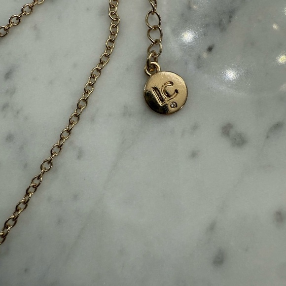 Vintage Liz Claiborne Necklace & Earrings 16-18”  Red Pendants Gold Tone Jewelry - Picture 3 of 5